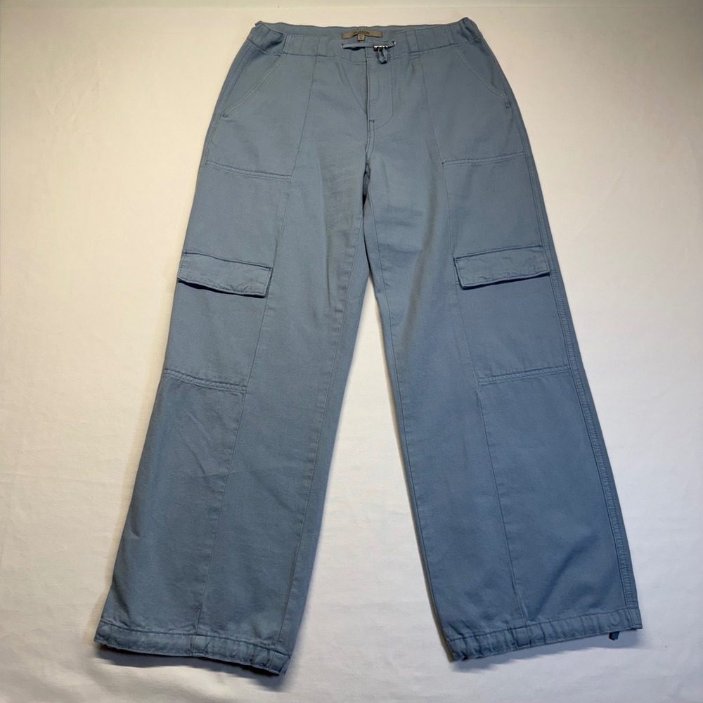 Hudson Jeans Cargo Parachute Pants XS Ashley Blue Drawstring Cotton Utility